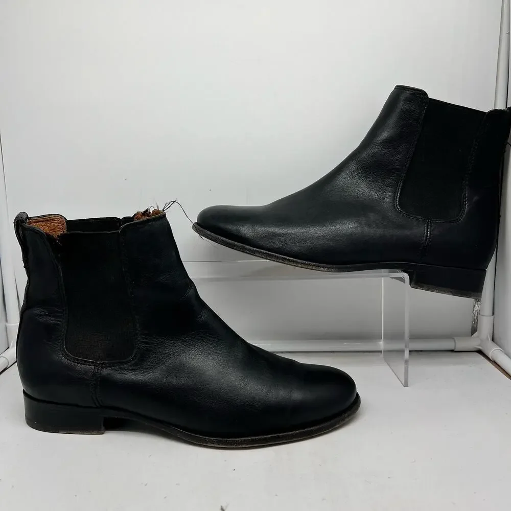 Frye Boots Womens 10 Black Chelsea Bootie Pull On